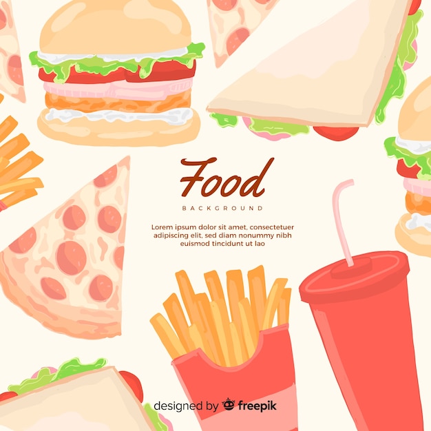 Realistic food background