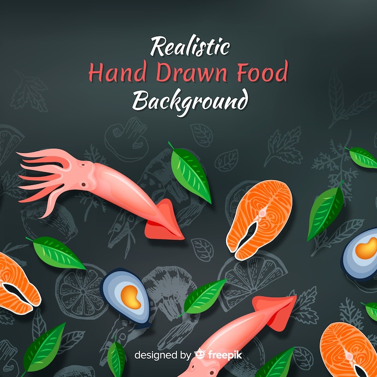 Free Vector realistic food background
