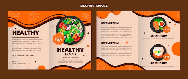 Free vector realistic food brochure template