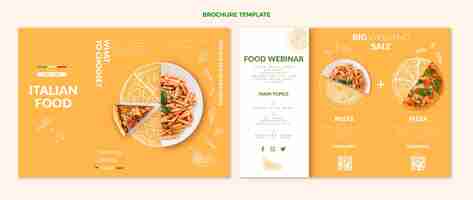 Vettore gratuito brochure alimentare realistica