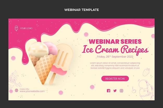 Realistic food webinar template