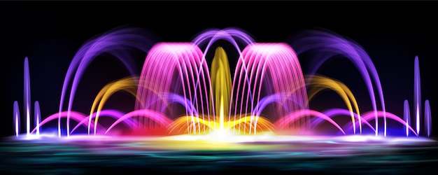 Realistic fountain illustration background