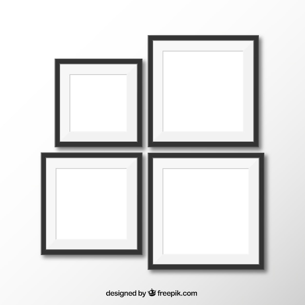 Free vector realistic frames