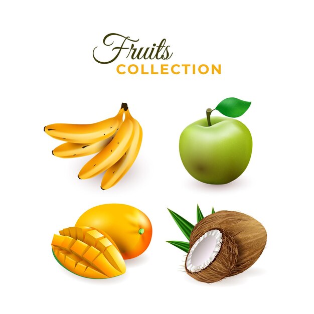 Realistic fruit collection