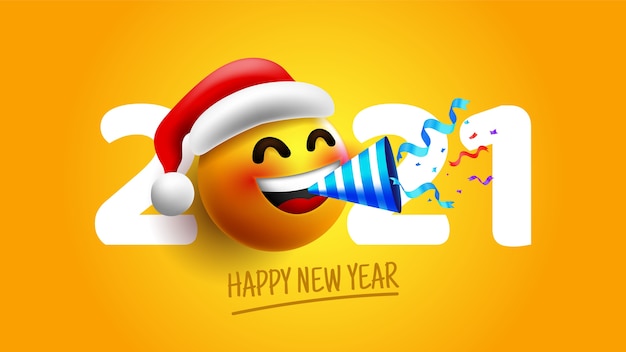 Realistic funny new year 2020 background