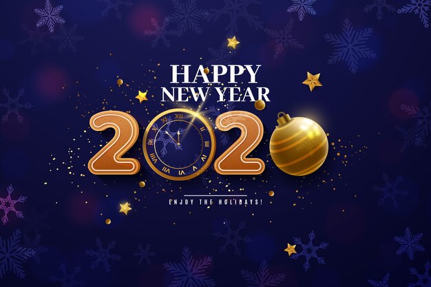 現実的な面白い新年2020背景