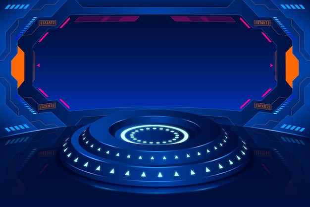 Realistic futuristic cyber monday background