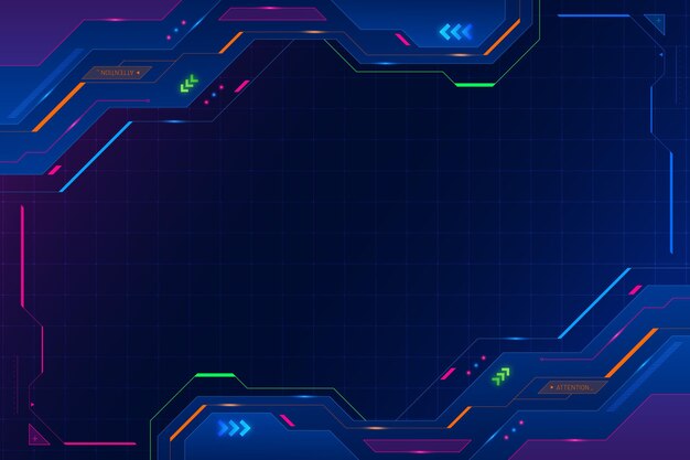 Realistic futuristic cyber monday background