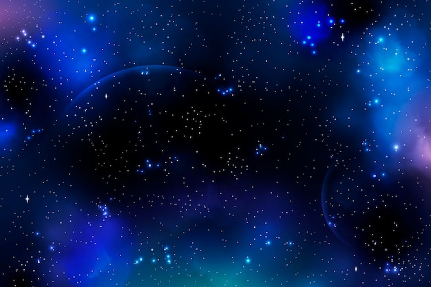 Free Vector | Realistic galaxy background with stars