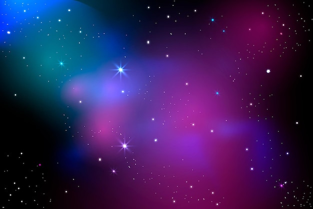 Free vector realistic galaxy background