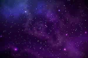 Free vector realistic galaxy background