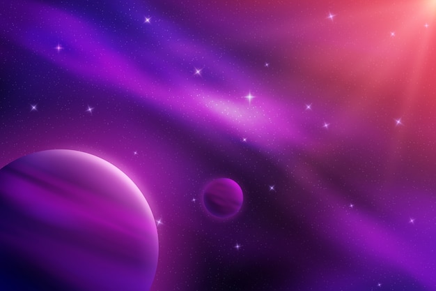 Free vector realistic galaxy background