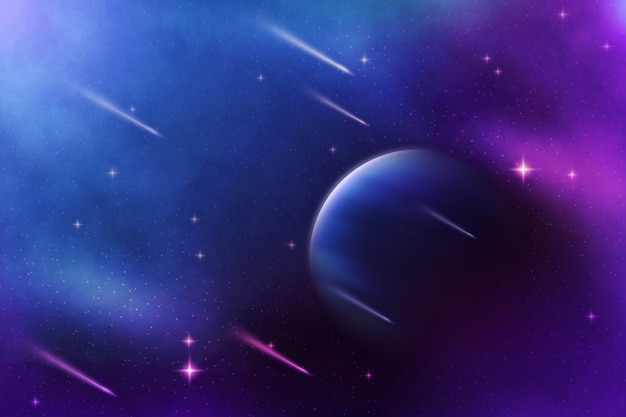 Free vector realistic galaxy background