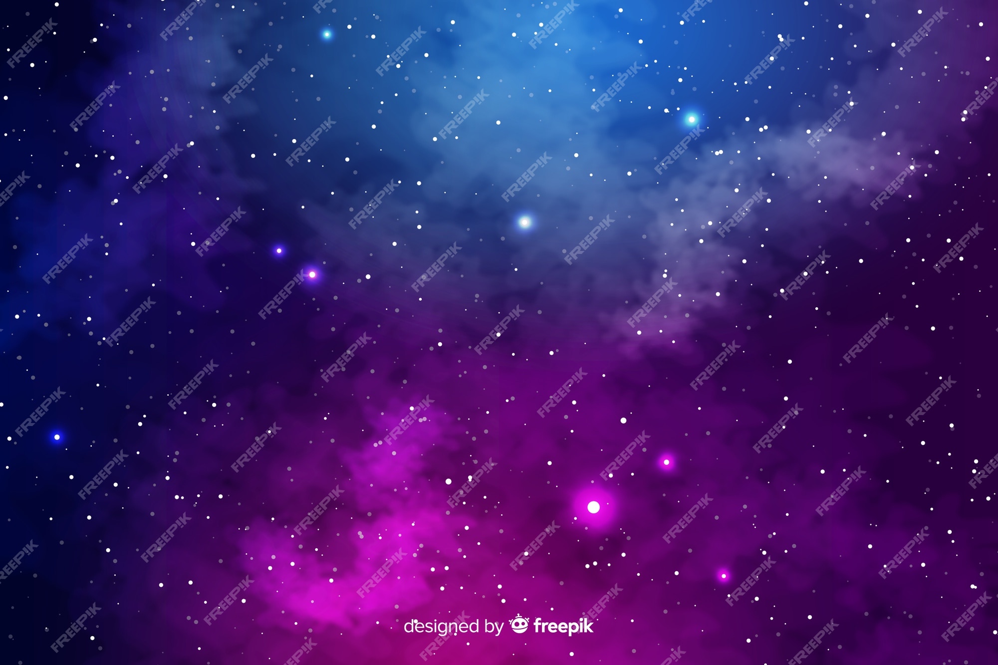 Free Vector | Realistic galaxy background