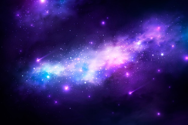 Vettore gratuito sfondo galassia realistico