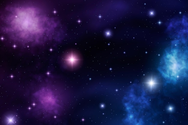 Free vector realistic galaxy background