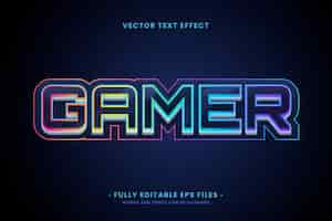 Free vector realistic gamer text effect