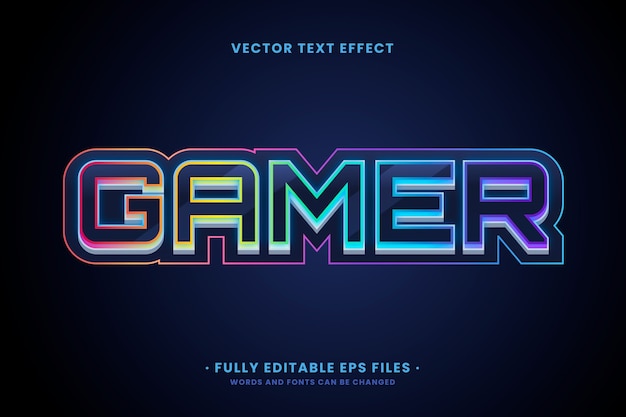 Realistic gamer text effect