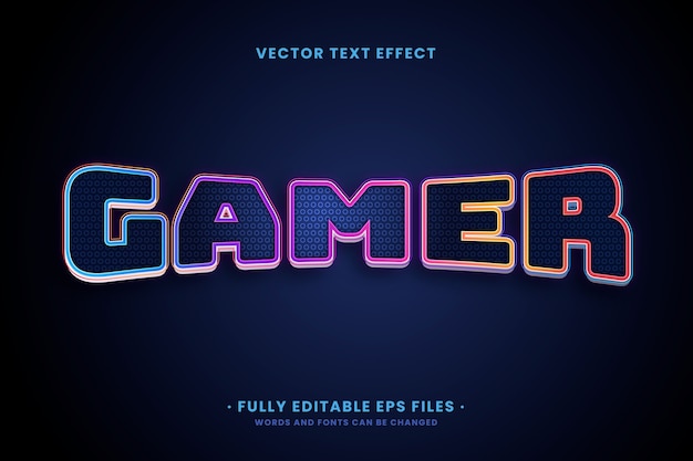 Realistic gamer text effect