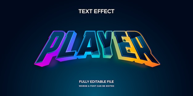 Free vector realistic gamer text effect