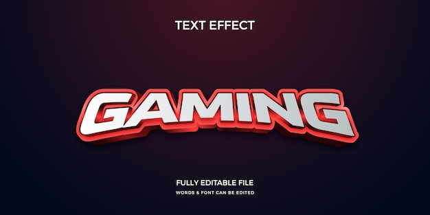 Free vector realistic gamer text effect