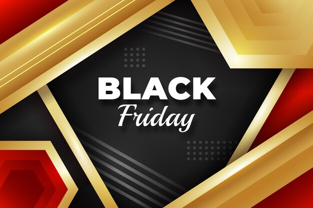 Realistic geometric black friday background