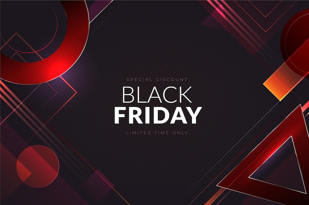 Free vector realistic geometric black friday background