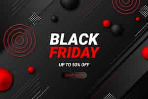 Free vector realistic geometric black friday background