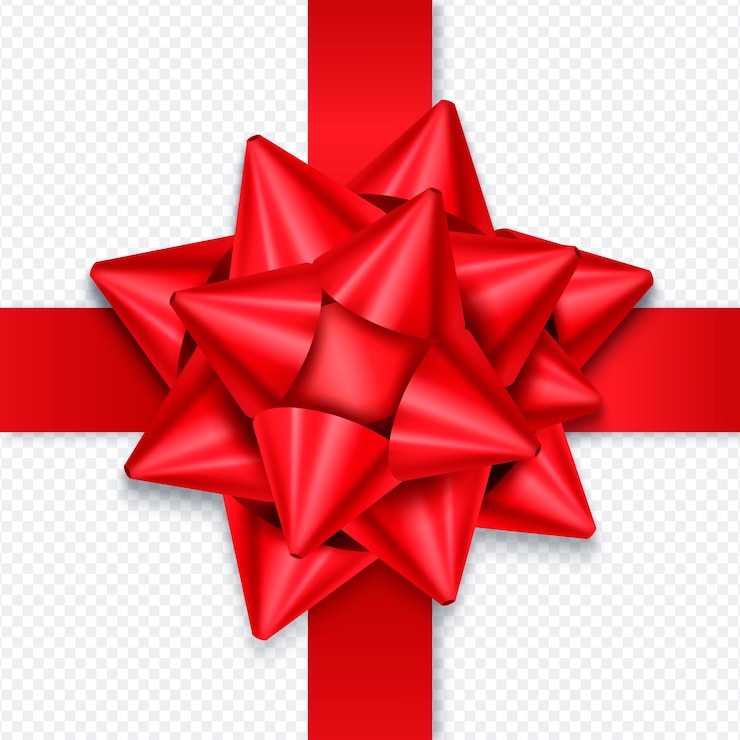 Free Vector realistic gift ribbon bow illustration isolated