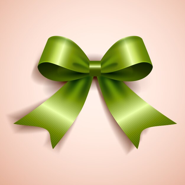 Realistic gift ribbon bow illustration