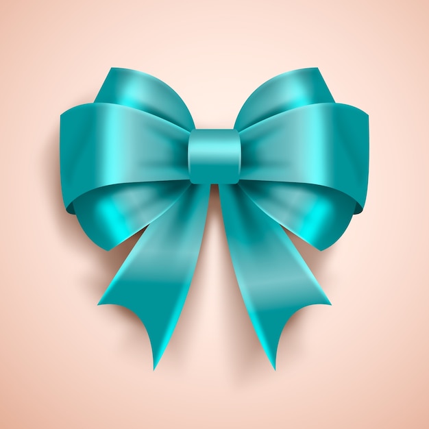 Realistic gift ribbon bow illustration