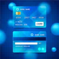 Free vector realistic glass effect credit card