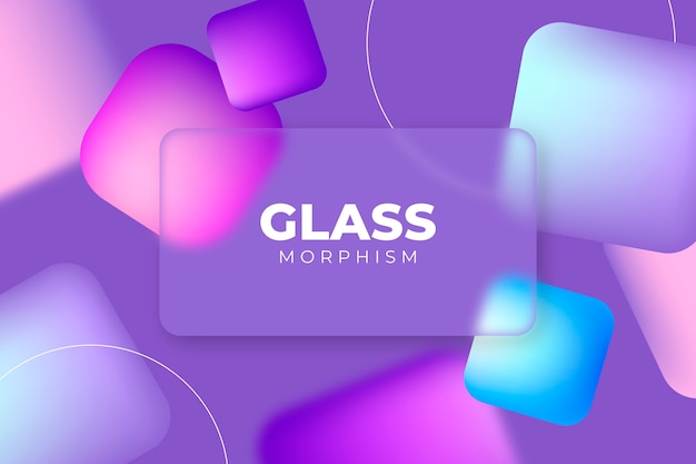 免费矢量现实glassmorphism背景