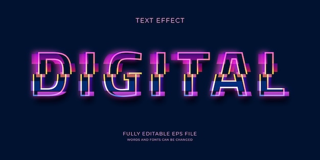 Realistic glitch text effect