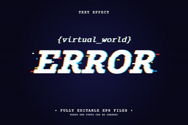 Realistic glitch text effect