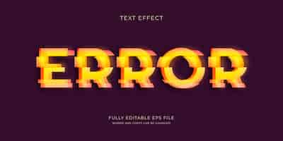 Free vector realistic glitch text effect