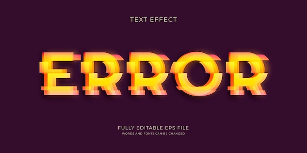 Realistic glitch text effect