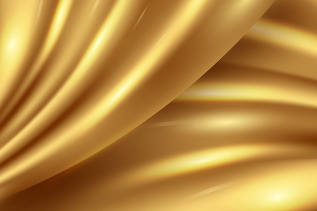 Realistic gold silk background