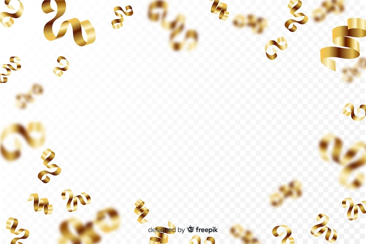 Free Vector realistic golden confetti background
