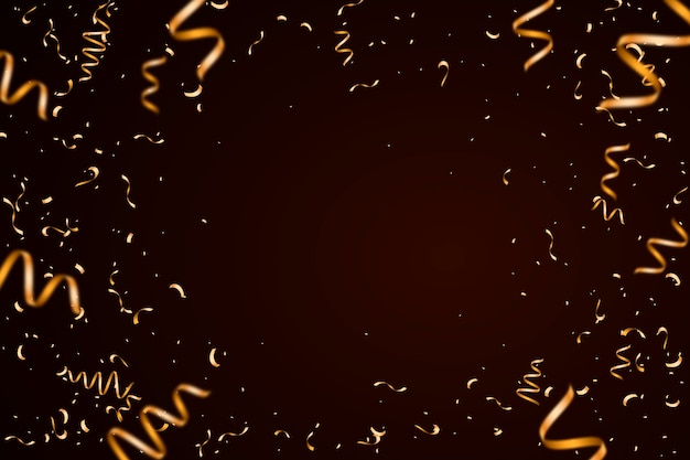 Free vector realistic golden confetti background