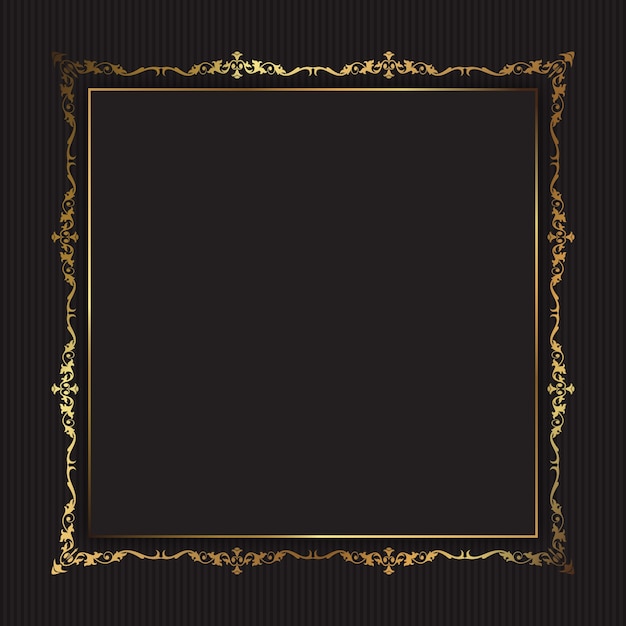 Realistic golden frame design