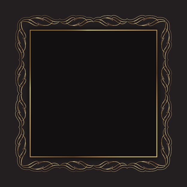 Realistic golden frame design