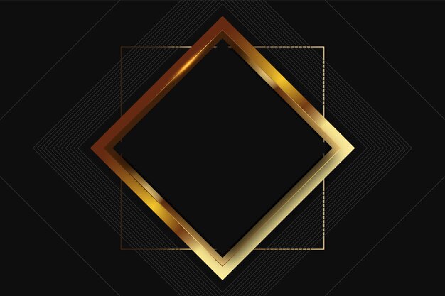 Realistic golden frame design