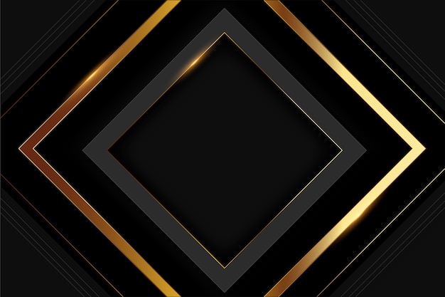 Бесплатное векторное изображение Реалистичная золотая рамка