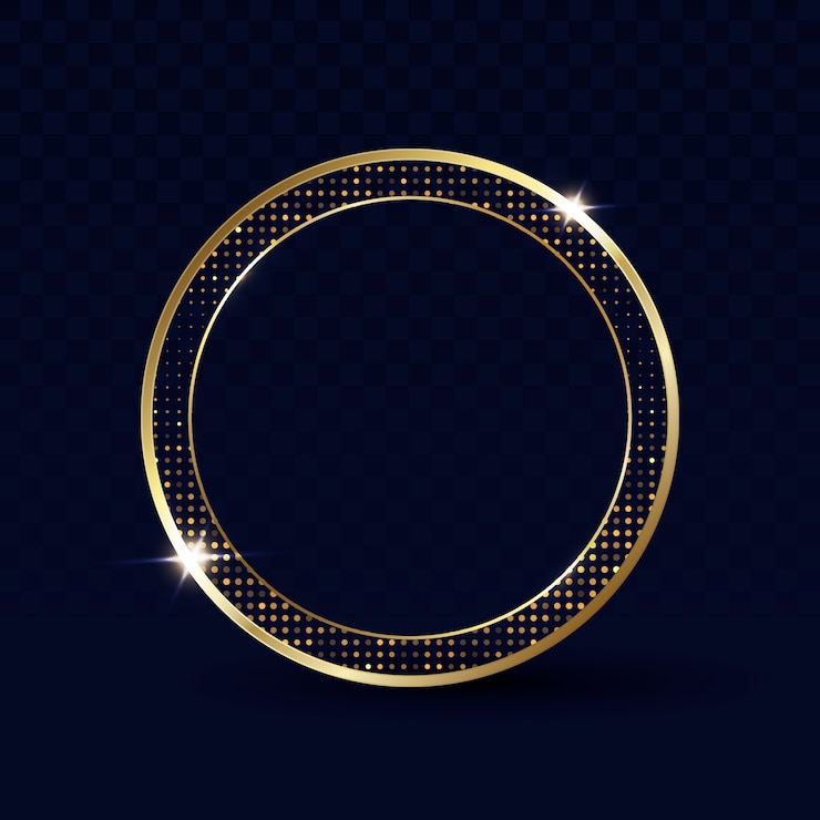 Free Vector realistic golden frame design