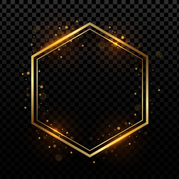 Free vector realistic golden frame design