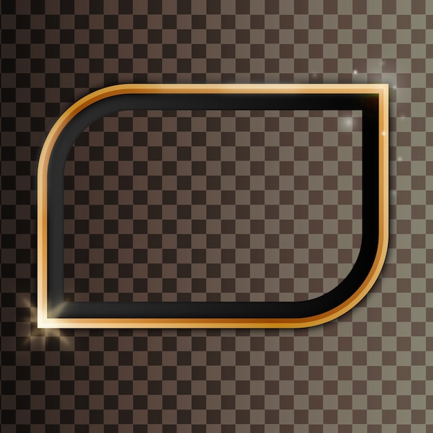 Free vector realistic golden frame design