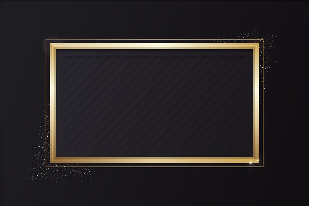 Realistic golden frame design