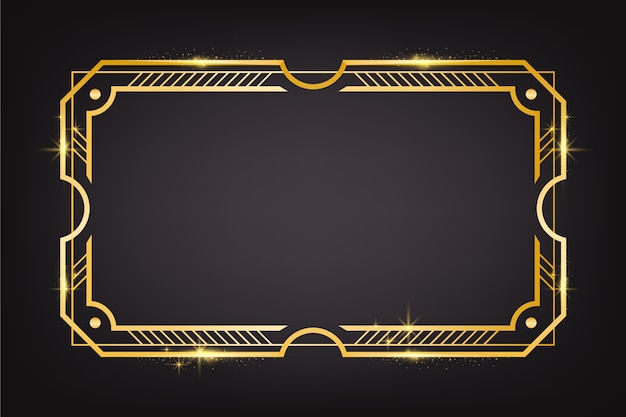 Realistic golden frame design