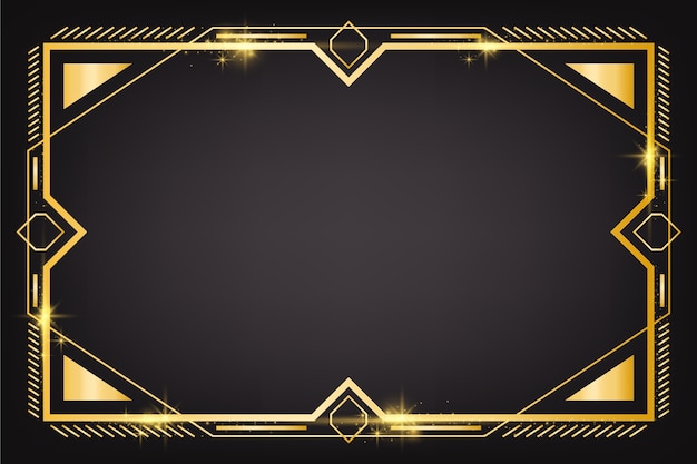 Realistic golden frame design